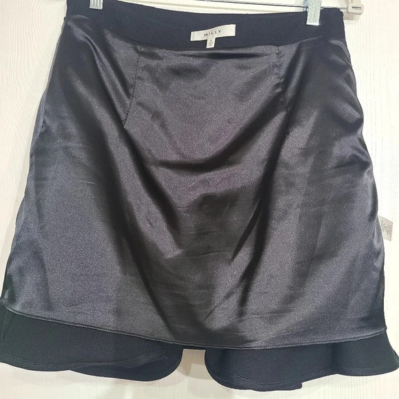 MILLY FIT AND FLARE SKIRT BLACK SIZE 8 - Picture 6 of 7
